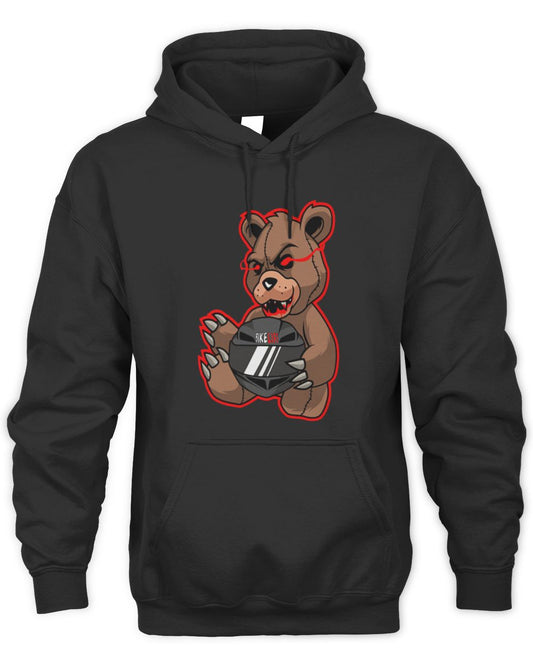 Cute Bear STACKZzHOUSE BikeLife Teddy Bear W Helmet off Motorcycle Unisex Hoodie